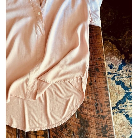 A New Day Hi-low Pink/Blush/Mauve Long Sleeve Button Up Blouse/Top/Shirt Size L - Picture 12 of 16